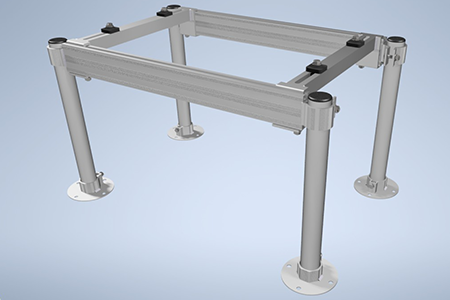 Aluminum Mini Split Stand - 18 Inch Tall Powder Coated