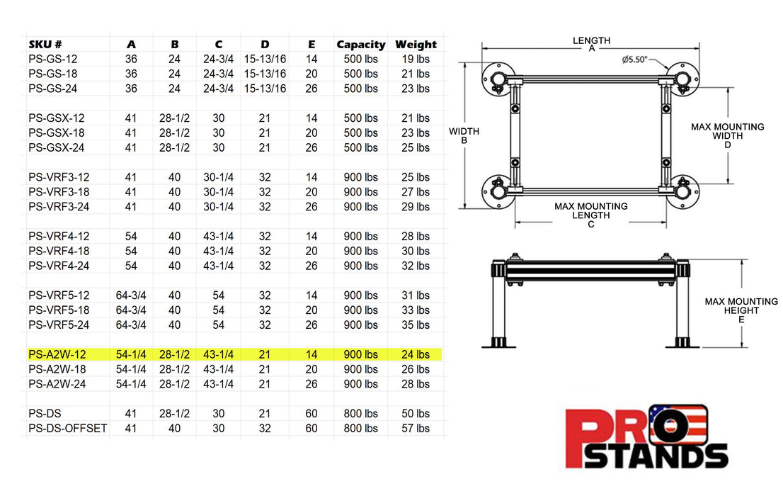 Aluminum Air-to-Water Heat Pump Stand - 12" Tall