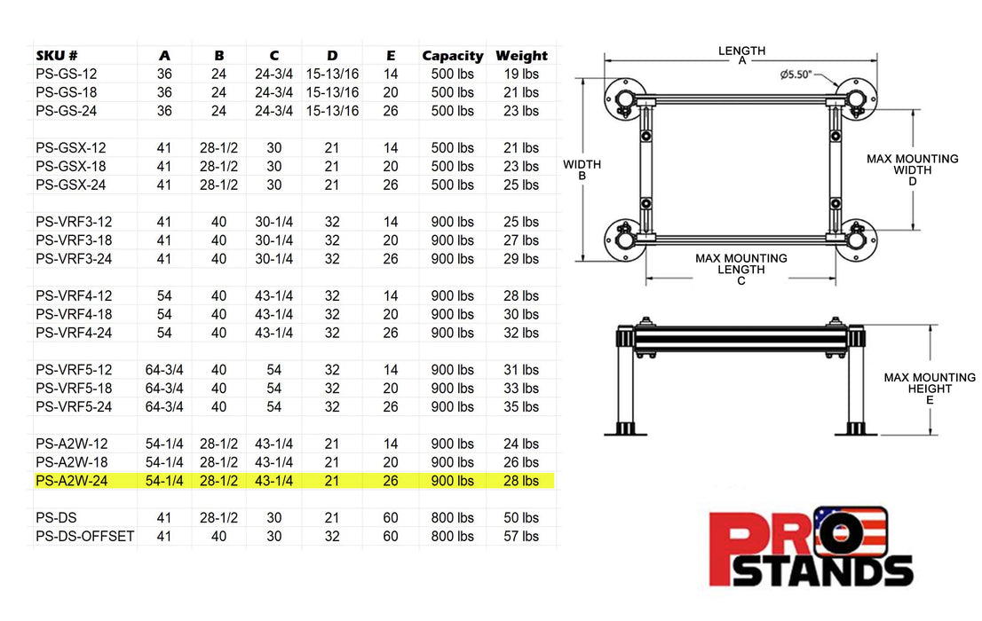 Aluminum Air-to-Water Heat Pump Stand - 24" Tall