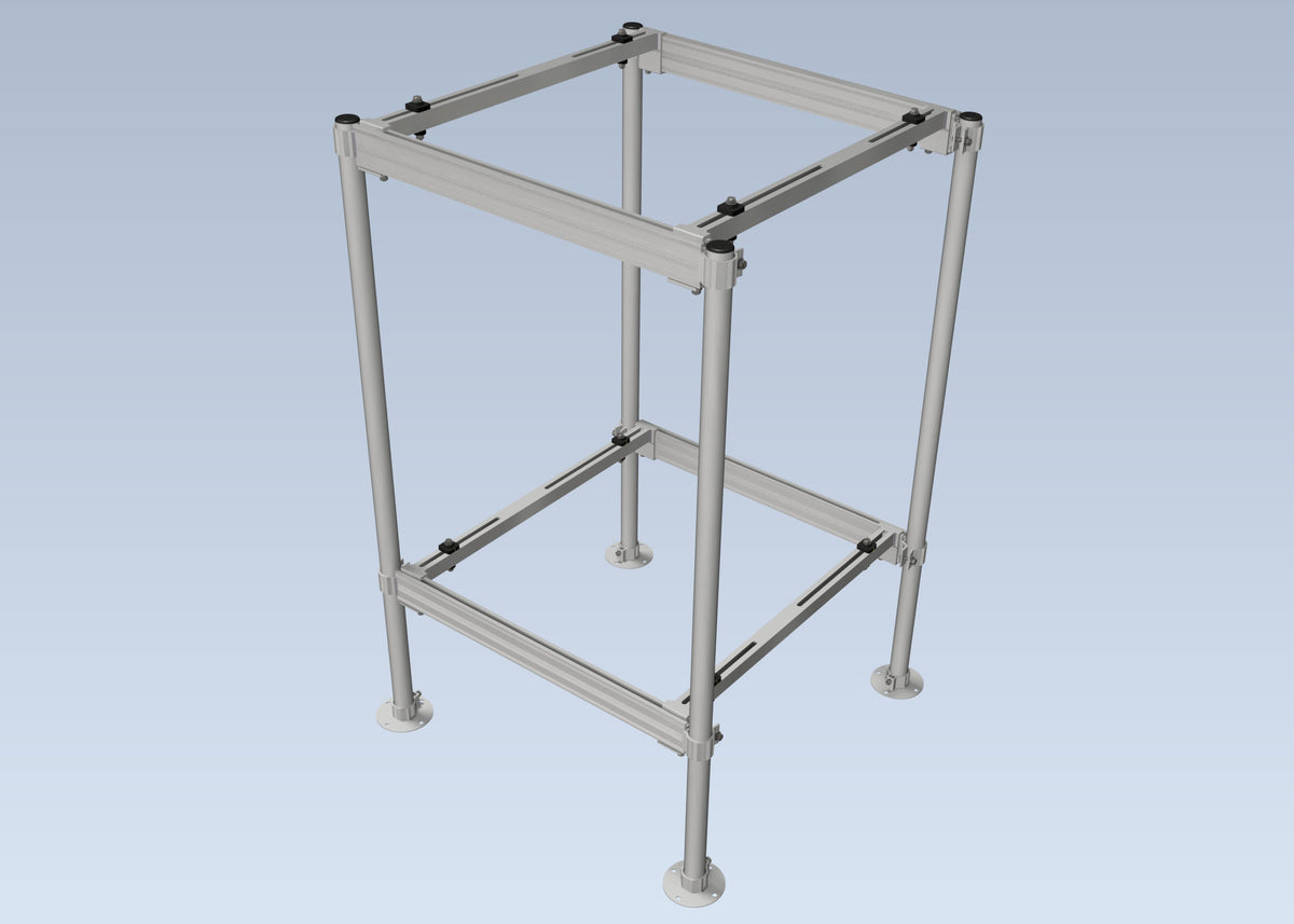Aluminum Double Stack Offset Mini Split Stand - 60
