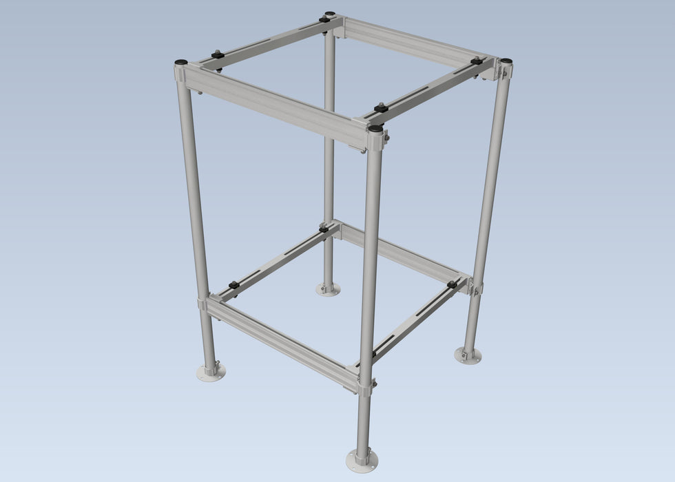 Aluminum Double Stack Offset Mini Split Stand - 60" Tall