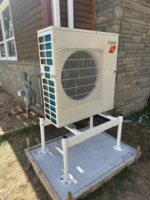 Aluminum Mini Split Stand - 12 Inch Tall Powder Coated